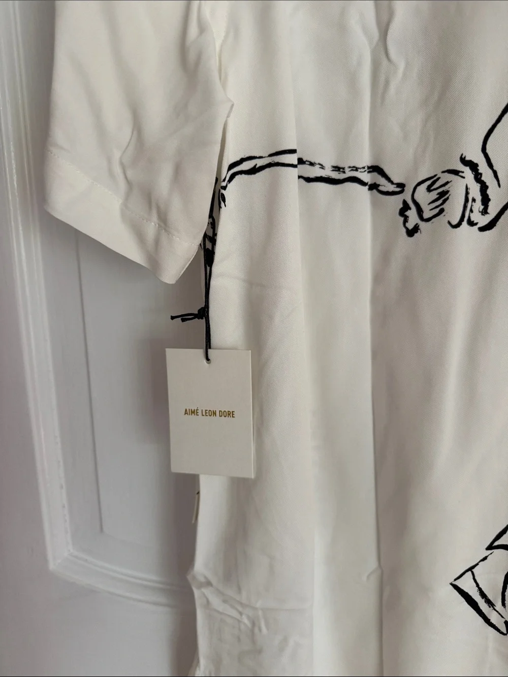 Aime  Leon Dore Choros Button Up Shirt in White - Picture 5 of 6